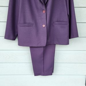 Alfred Dunner Purple Pant Suit Size 18